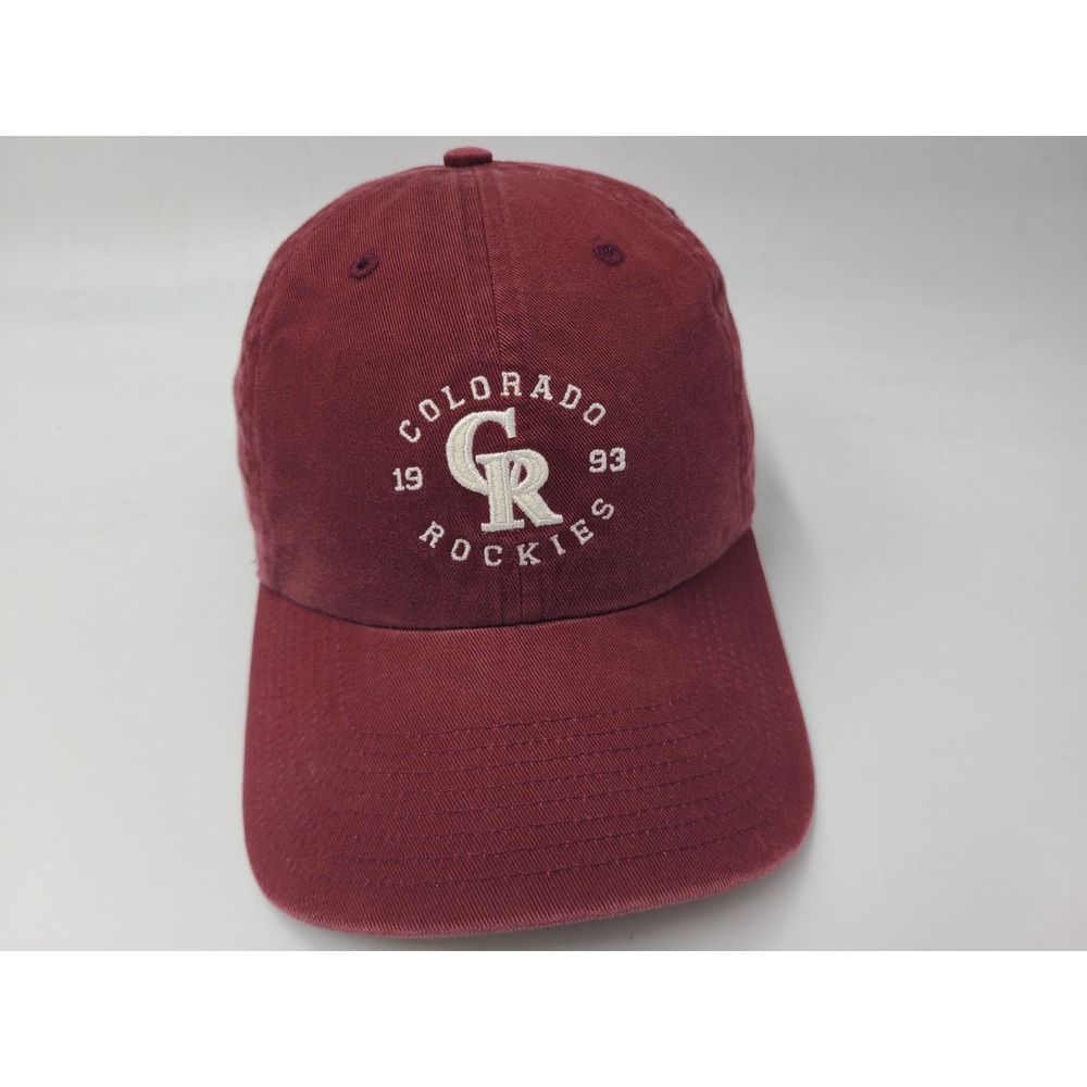 Colorado Rockies Hat Adjustable Twins Enterprise Vintage Maroon MLB Sample Men